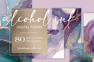 Moonbeam Alcohol Ink Texture, a Texture Graphic by Coral Antler