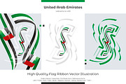 UAE flag ribbon vector, a Templates & Theme by Simbos (Thumbnail 1 of 9)