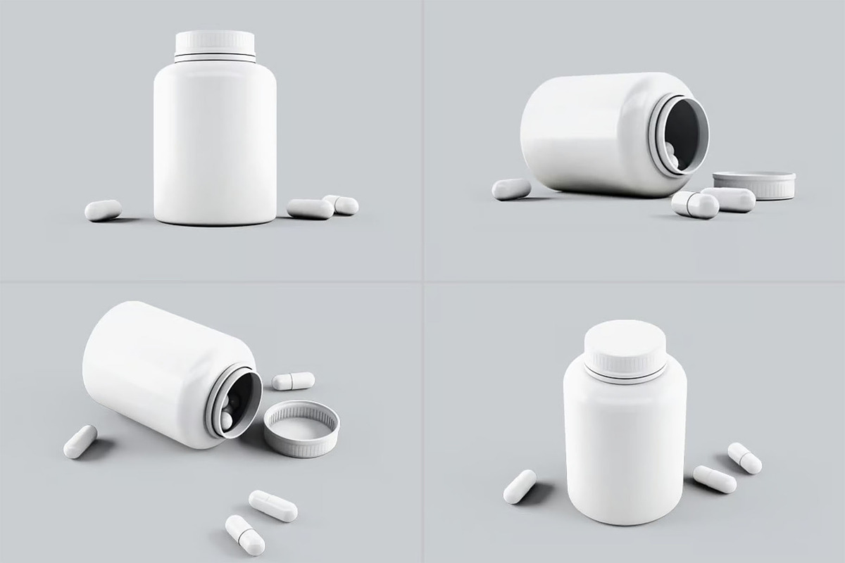 Pills Bootle Mockup, an Advertising Mockup by Hubzway (Photo 7 of 7)