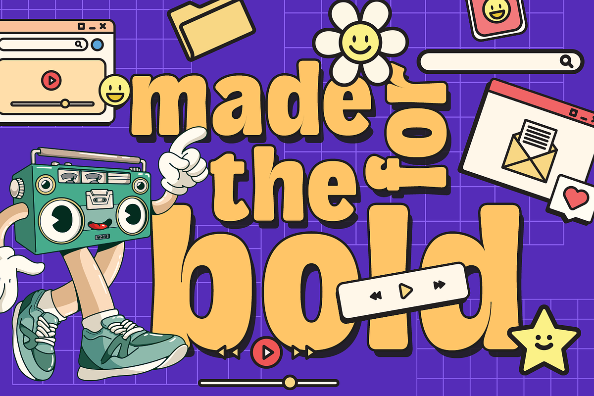 Spunkids - Retro Sans Serif Font, a Sans Serif Font by Pixesia Studio (Photo 4 of 12)