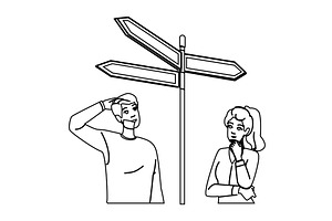 success decision making vector, a Person Illustration by pikepicture