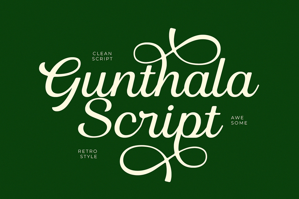 Gunthala Script, a Script Font by Violet Natural (Photo 1 of 11)