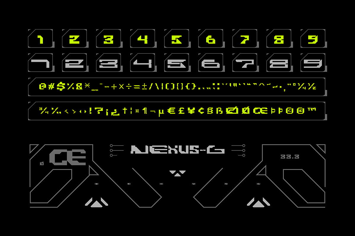 NEXUS-G | Modern Pixel Font, a Sans Serif Font by Nol 3 Studio (Photo 5 of 9)