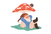 Cute cartoon gnomes, dwarfs set, an Illustration by Good Studio (Thumbnail 5 of 7)