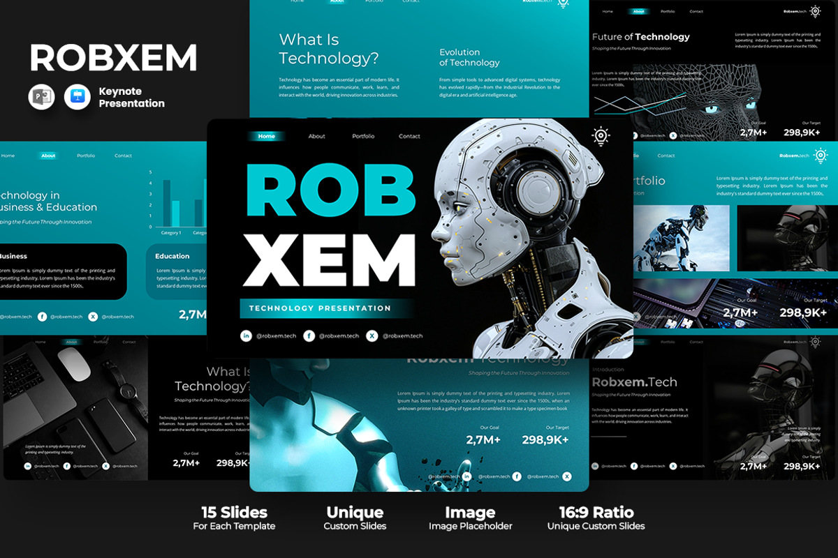 Robxem Technology - Keynote Template, a Presentation Template by Iqsiart Studio (Photo 1 of 3)