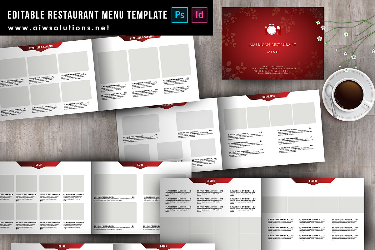 minimal restaurant Menu ID38, a Magazine Template by AIW SOLUTIONS (Photo 3 of 9)