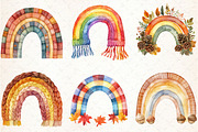 Watercolor Rainbow Autumn Clipart, an Illustration by Libby Wishes (Thumbnail 4 of 7)