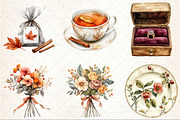 Autumn Bridal Tea Party Clipart, an Illustration by Rose Art (Thumbnail 3 of 7)