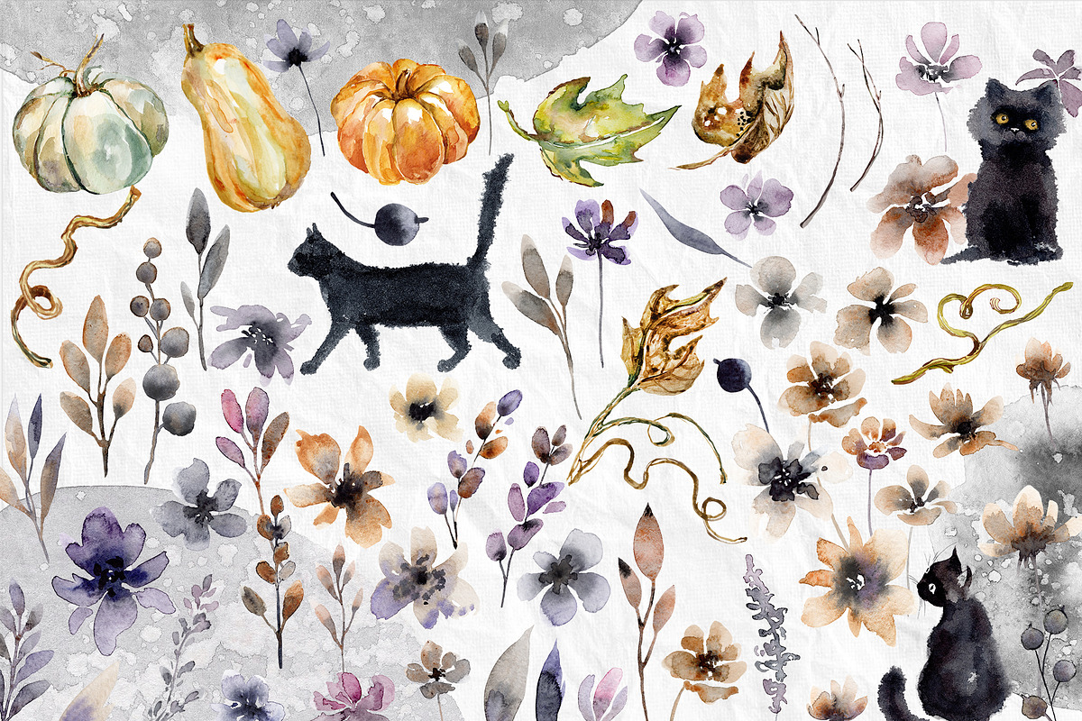 Autumn Halloween clipart, an Illustration by RushkinaAntonina (Photo 5 of 6)
