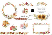 Autumn Time 2. Watercolor collection, a Decorative Illustration by Elena Medvedeva (Thumbnail 1 of 14)