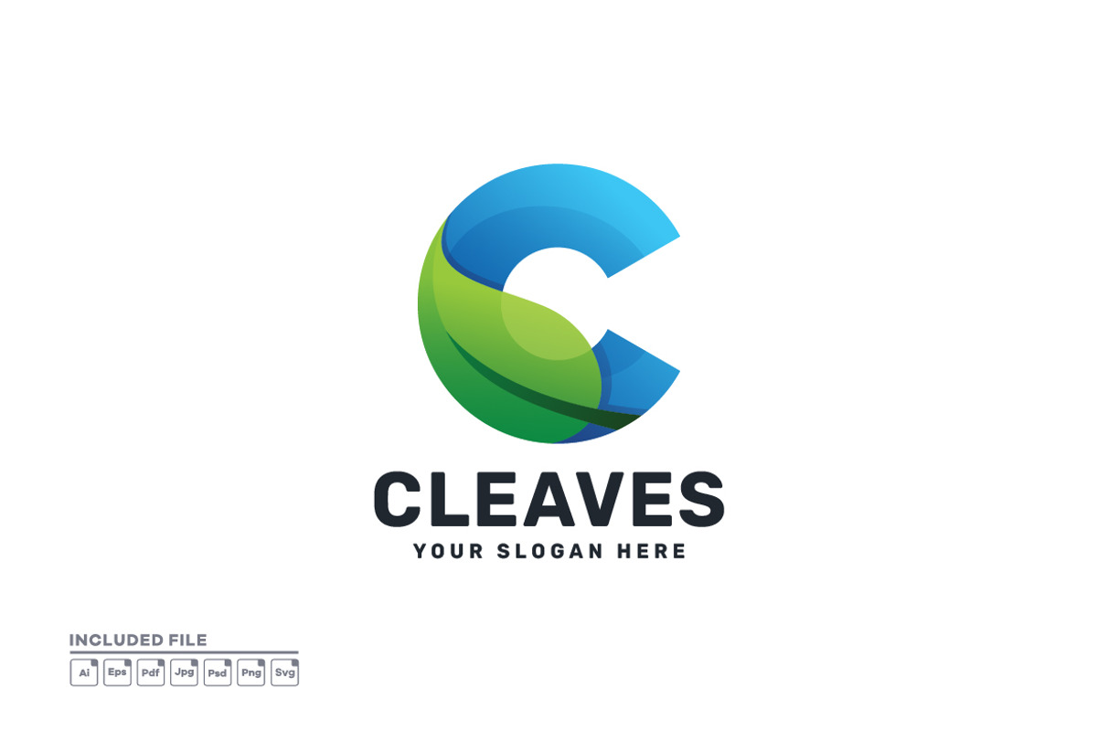 Leaf and Initial Letter C Logo, a Branding & Logo Template by yuanesei