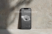 Sleek iPhone Mockup | Canva & PSD, an iPhone Mockup by The Ethical Agency (Thumbnail 1 of 3)