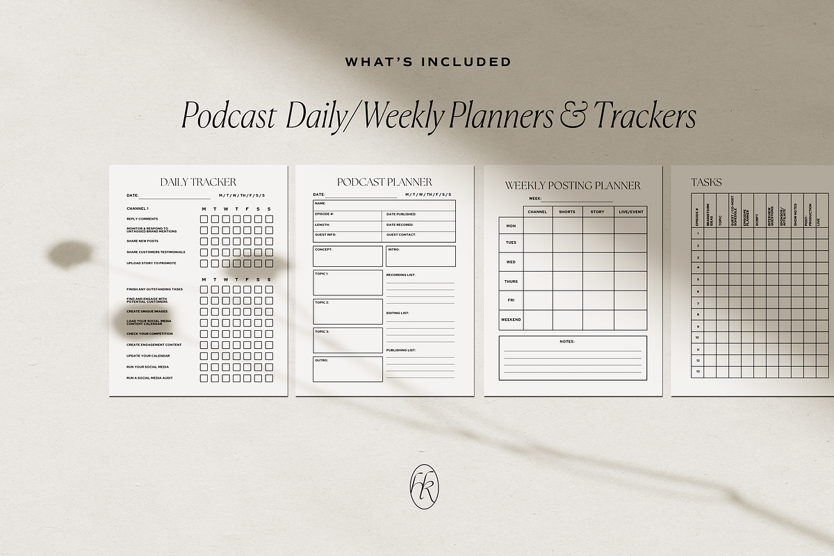 Podcast Planner Canva Template, a Presentation Template by HelloKarla (Photo 3 of 7)