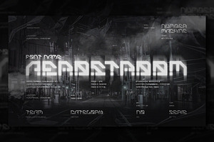 AEROSTROOM - Futuristic Font, a Font by Brainwave