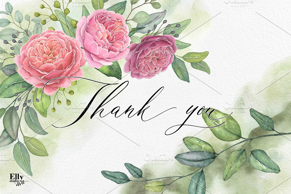 Roses - Watercolor Floral Collection, an Illustration by Elly Studio (Photo 16 of 16)