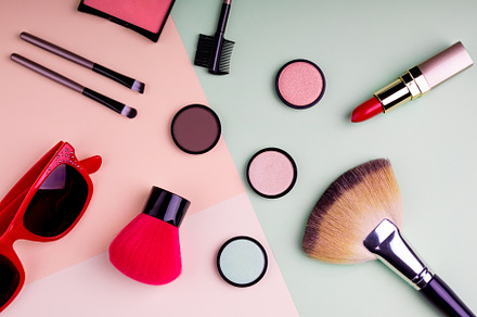 Makeup products and cosmetics stock photo containing makeup and cosmetics, a Beauty & Fashion Photo by LanaSweet