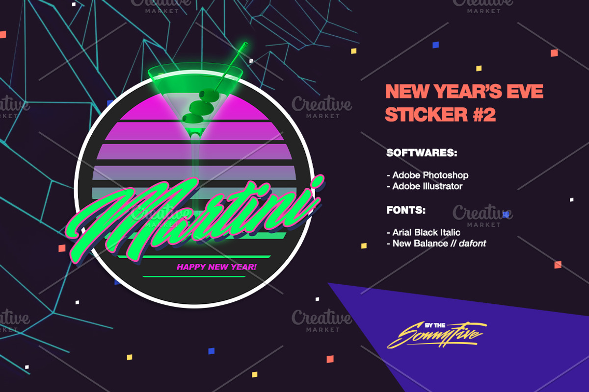 80's Stickers - christmas|newyear, a Branding & Logo Template by Sonnyfive (Photo 8 of 10)