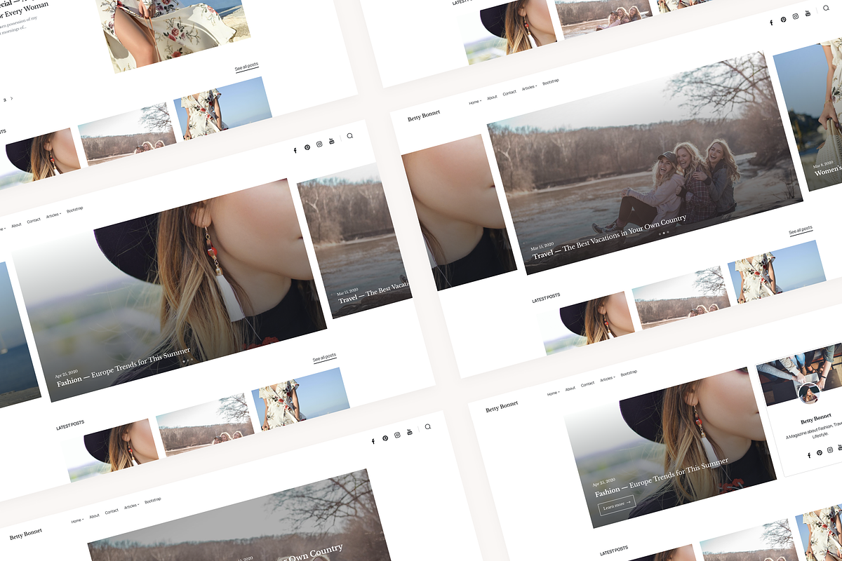 Bonnet - Lifestyle HTML Blog Theme, a HTML Template by concealed (Photo 2 of 6)