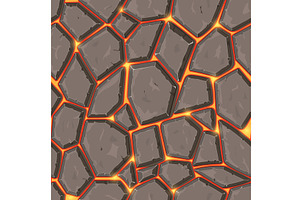 Seamless lava or fire texture, a Texture Illustration by piter.goskov