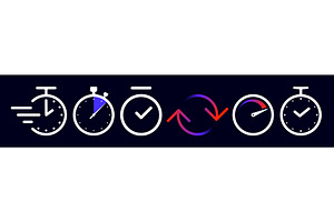 Time. Watch, clock. Quick timer, an Object Illustration by Foxys Graphic