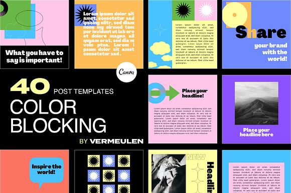 Instagram Social Media CANVA Color preview 6