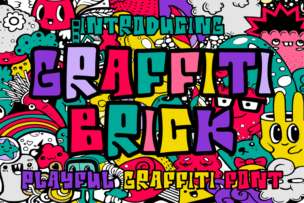 Graffiti Brick - Graffiti Font, a Font by PutraCetol Studio (Photo 1 of 5)