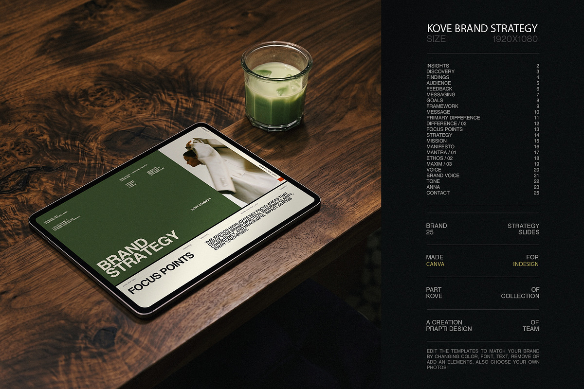 KOVE | Brand Strategy Template, a Presentation Template by Prapti Design (Photo 3 of 11)