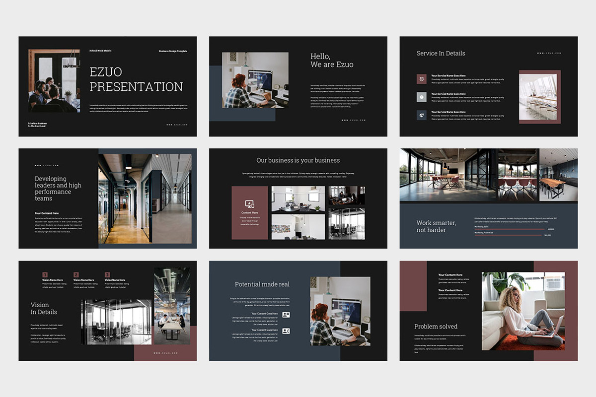 Ezuo : Co-Working Google Slides, a Presentation Template by Punkl Camp (Photo 6 of 9)