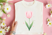 Whimsical Spring Tulip Flower Clipar, an Illustration by Libby Wishes (Thumbnail 4 of 9)