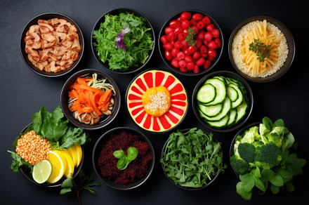 Healthy eating concept. Assortment o, a Photo by Iftikhar Alam
