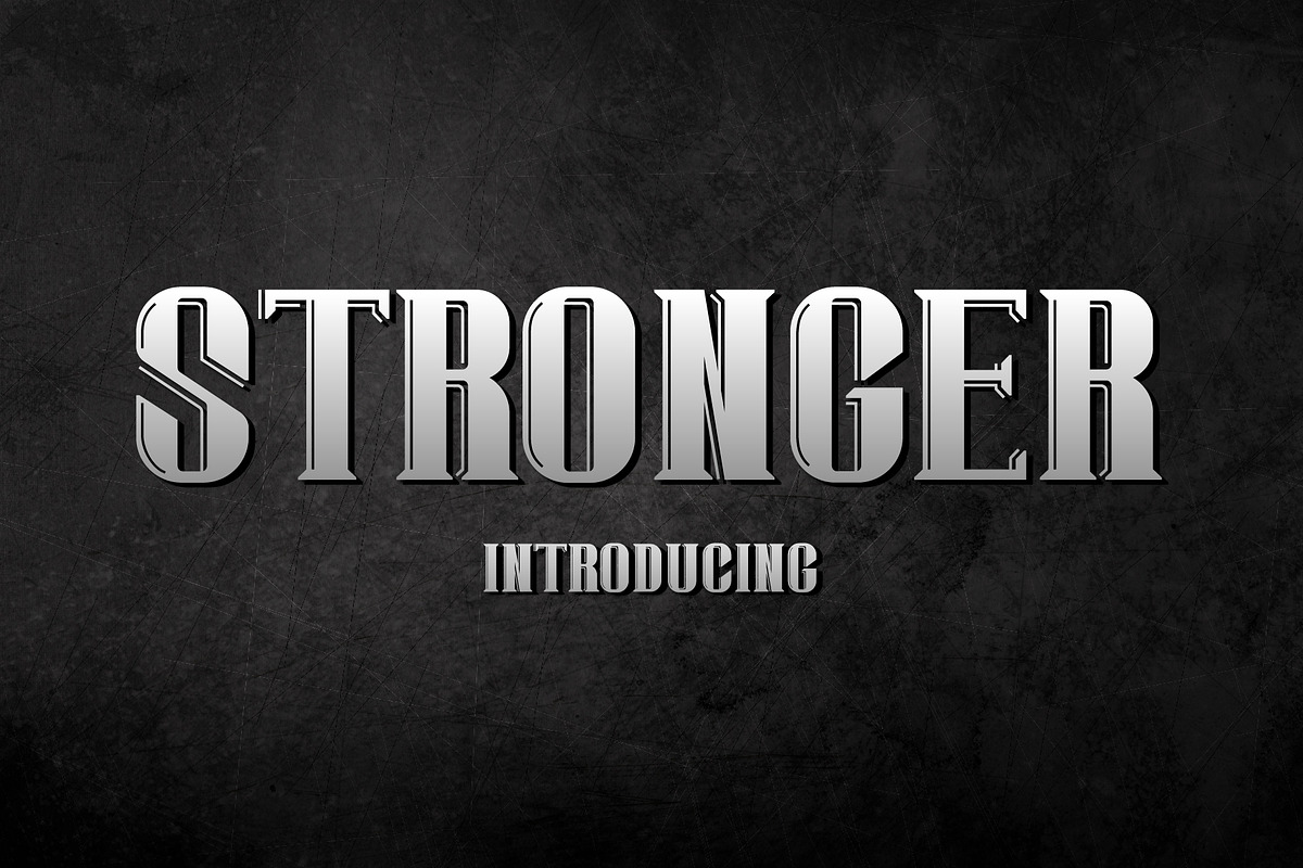 Stronger font, a Slab Serif Font by Fox7 By Rattana (Photo 1 of 6)