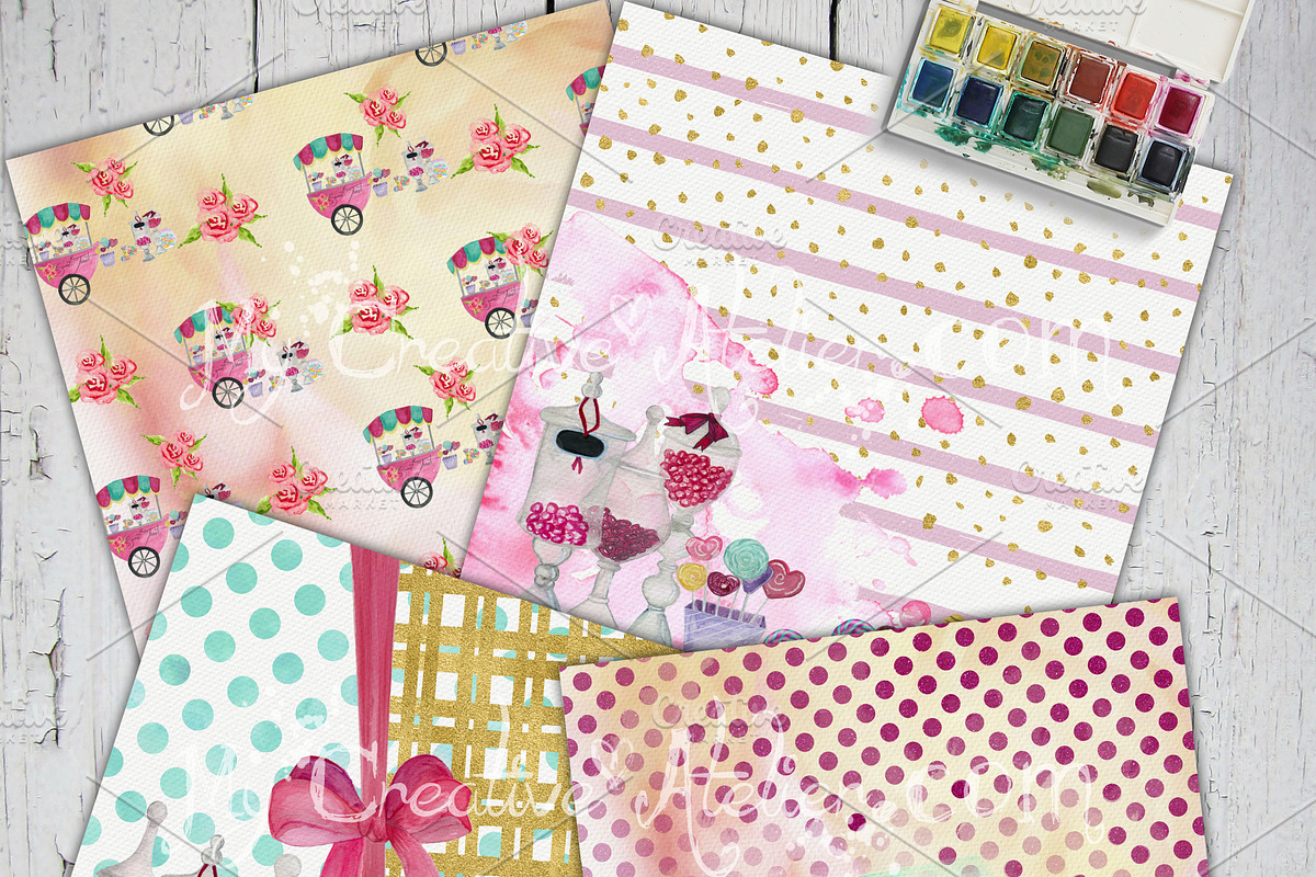 Candy Store. Digital Paper, a Pattern Graphic by My Creative Atelier (Photo 2 of 4)