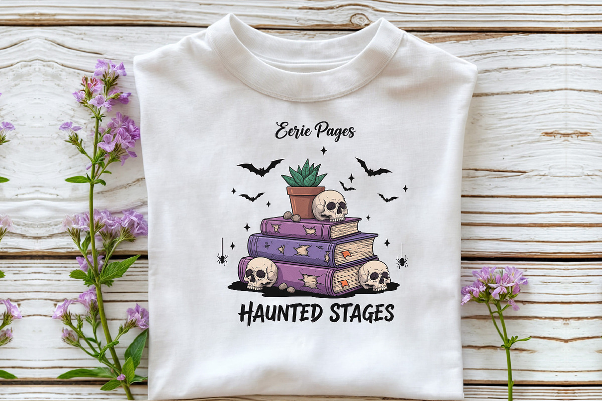 Bookish Halloween Funny Skull PNG, an Illustration by DreamCafeArt (Photo 3 of 7)
