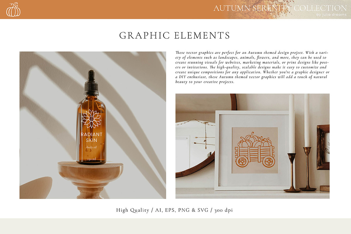 Autumn Serenity Watercolor Clipart, a Graphic by Julia Dreams (Photo 9 of 12)