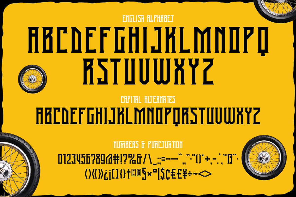 Ugly Biker - Condensed Retro Font, a Serif Font by JumboDesign (Photo 4 of 6)