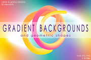 Grainy Gradient Backgrounds & Shapes, an Object Graphic by ArtIrisArt (Thumbnail 1 of 15)