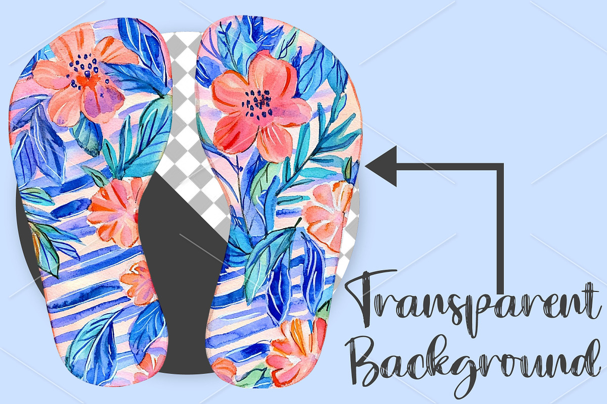 Watercolor Preppy Coastal Clipart, a Seasonal Illustration by Canvas Craft (Photo 2 of 7)
