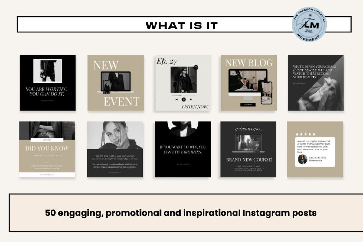 Engagement Post - Noir Luxe, a Templates & Theme by Freedom Business Shop (Photo 3 of 11)