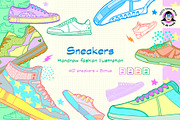 forty-sneaker-illustrations, a Sport Illustration by Peg Design (Thumbnail 1 of 14)