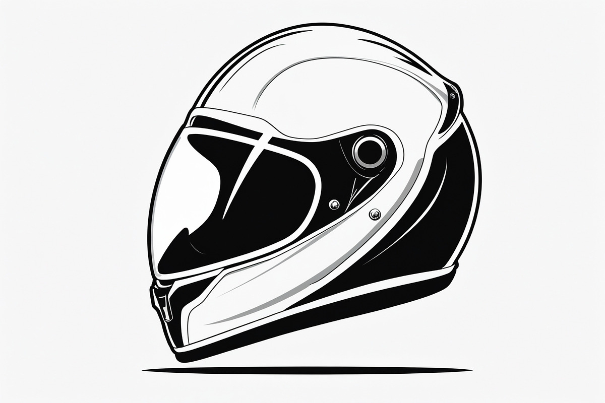 Motorcycle Helmet Vector Clipart Set, an Illustration by Gfx_Store (Photo 6 of 7)