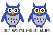 Blue Owl Clip Art, an Icon by CrexoraLab (Thumbnail 3 of 3)
