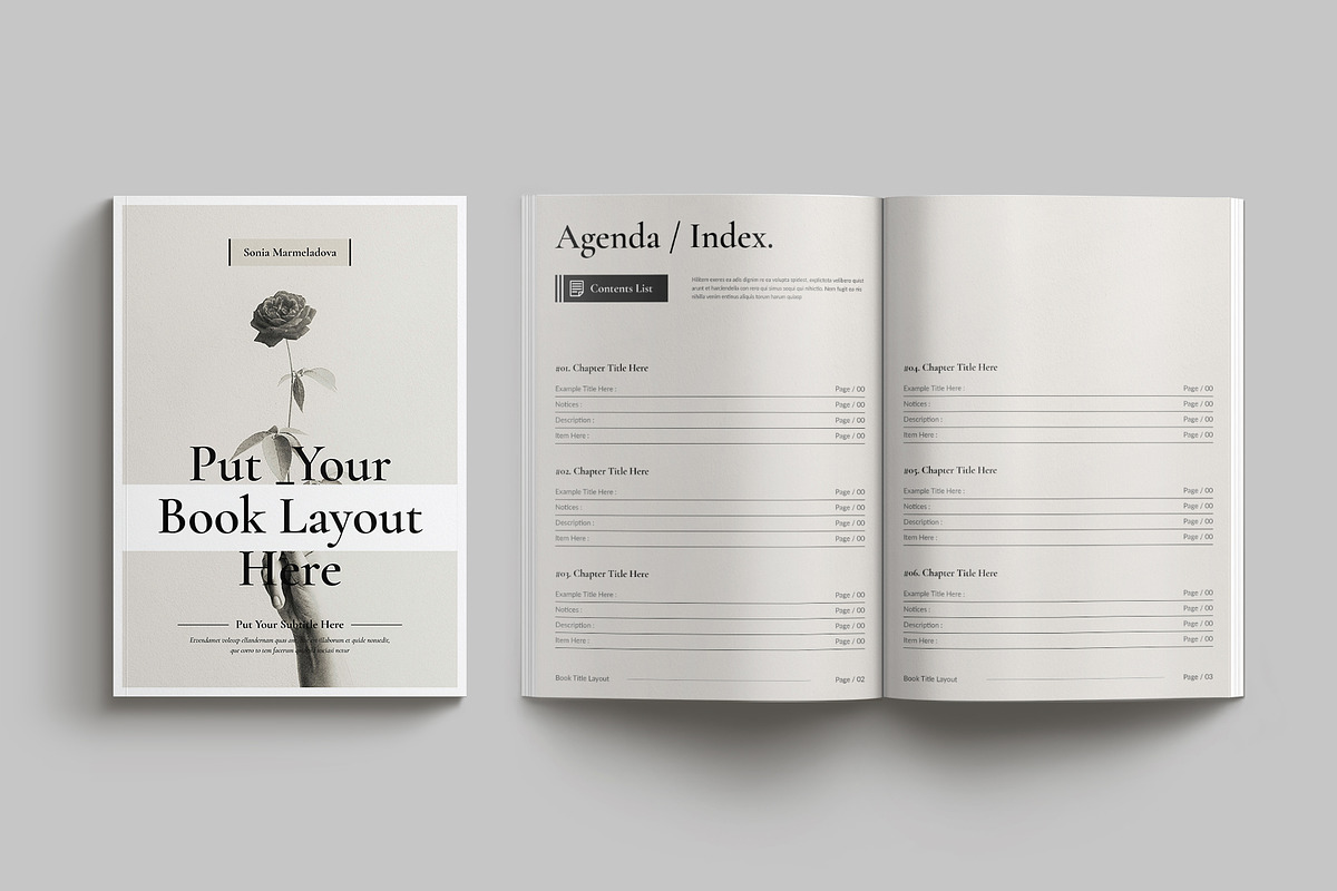 Book Title Layout Design Template, a Brochure Template by Cleffon_Graphic_Studio (Photo 2 of 8)