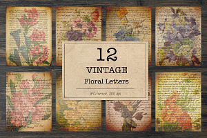 Vintage Floral Letters