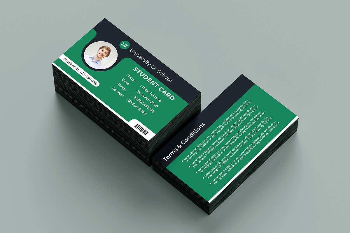 Student Card Template Vol 05, a Card Template by takuloerizal (Photo 2 of 3)