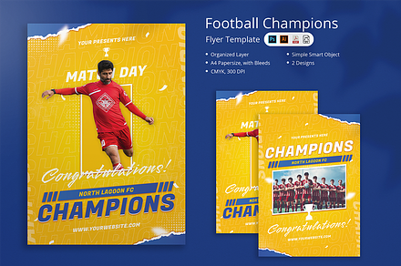 Wonda - Football Champions Flyer, a Flyer Template by Attype