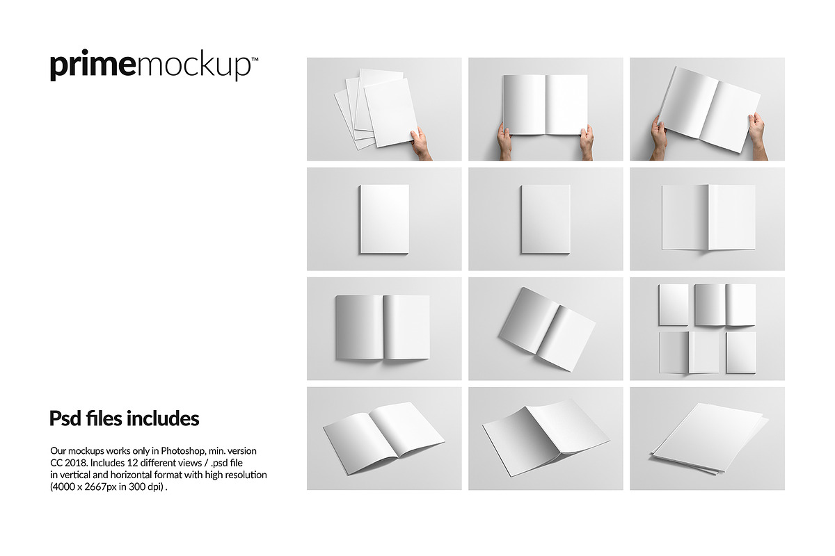 A4 Portrait Brochure Magazine Mockup, a Books & Magazine Mockup by PrimeMockup (Photo 9 of 10)