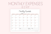 Monthly Expense Tracker PDF, a Stationery Template by EasyLifePlanners (Thumbnail 2 of 4)