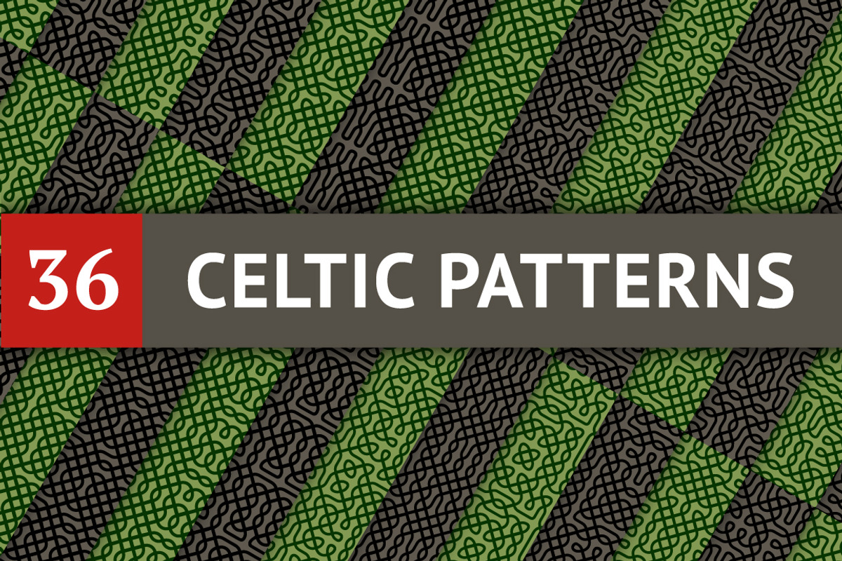 Celtic Patterns Set, a Pattern Graphic by Alex Serada (Photo 1 of 5)