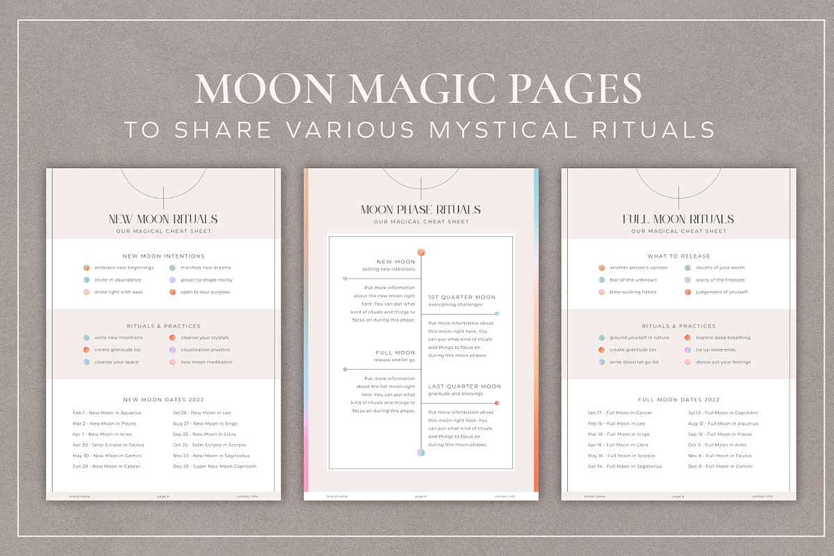 Mystical Workbook & eBook Template, a Design Template by Studio Soluna (Photo 7 of 15)