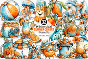 Whimsical Summer Clipart Bundle, a Seasonal Illustration by Canvas Craft (Thumbnail 1 of 7)